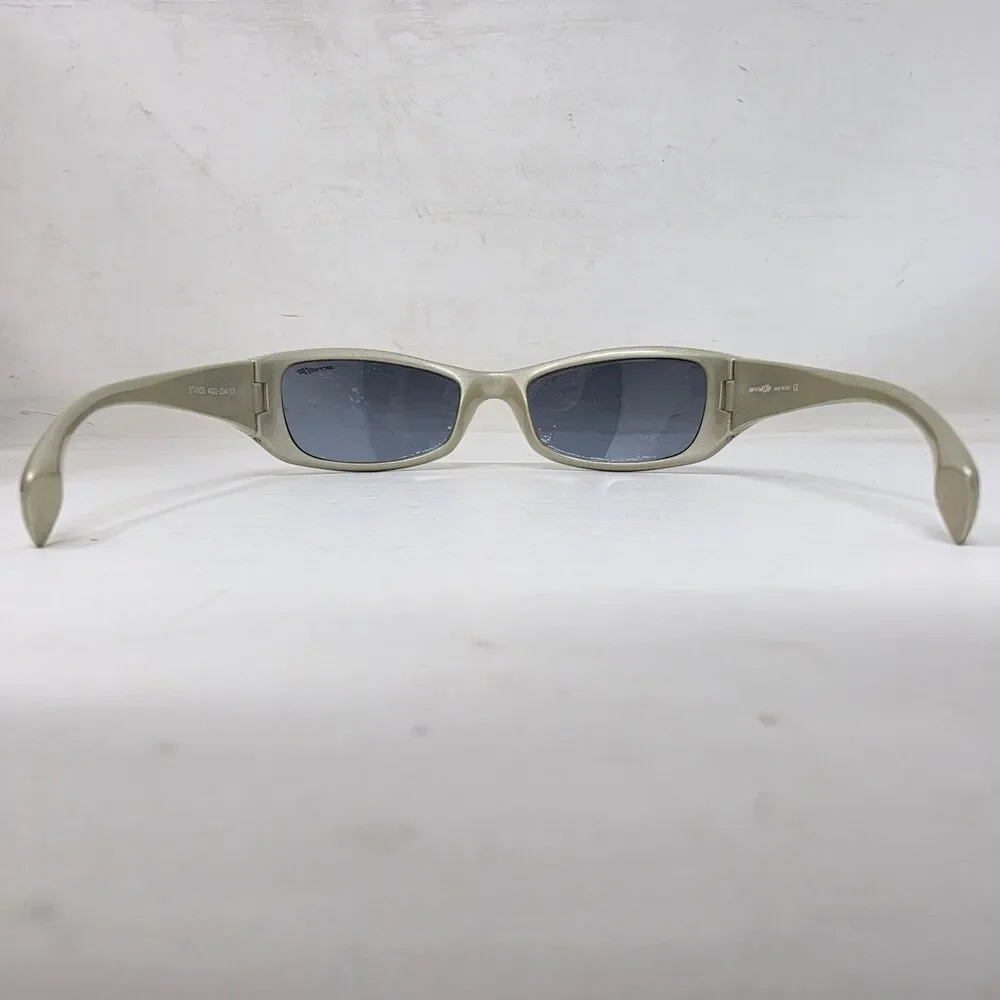 Vintage Arnette Stance Ivory Sunglasses W/ Blue Lenses 4020-234/53 Made In Italy